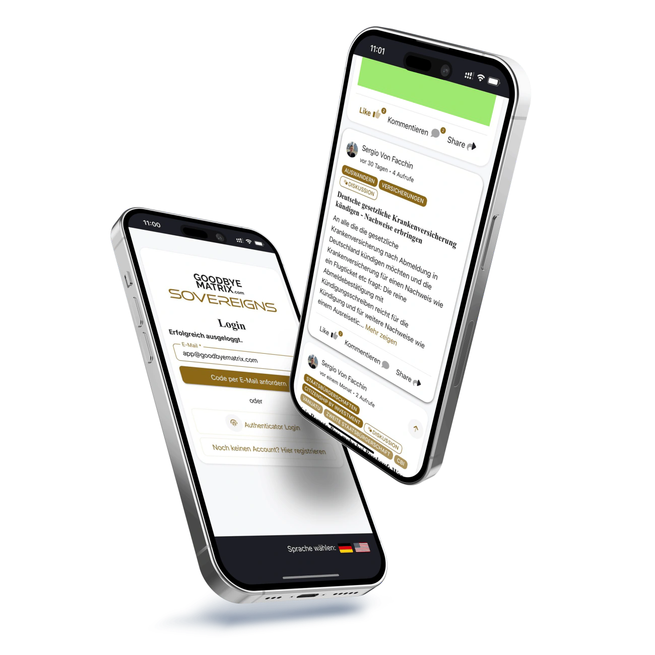 GoodbyeMatrix Sovereigns App